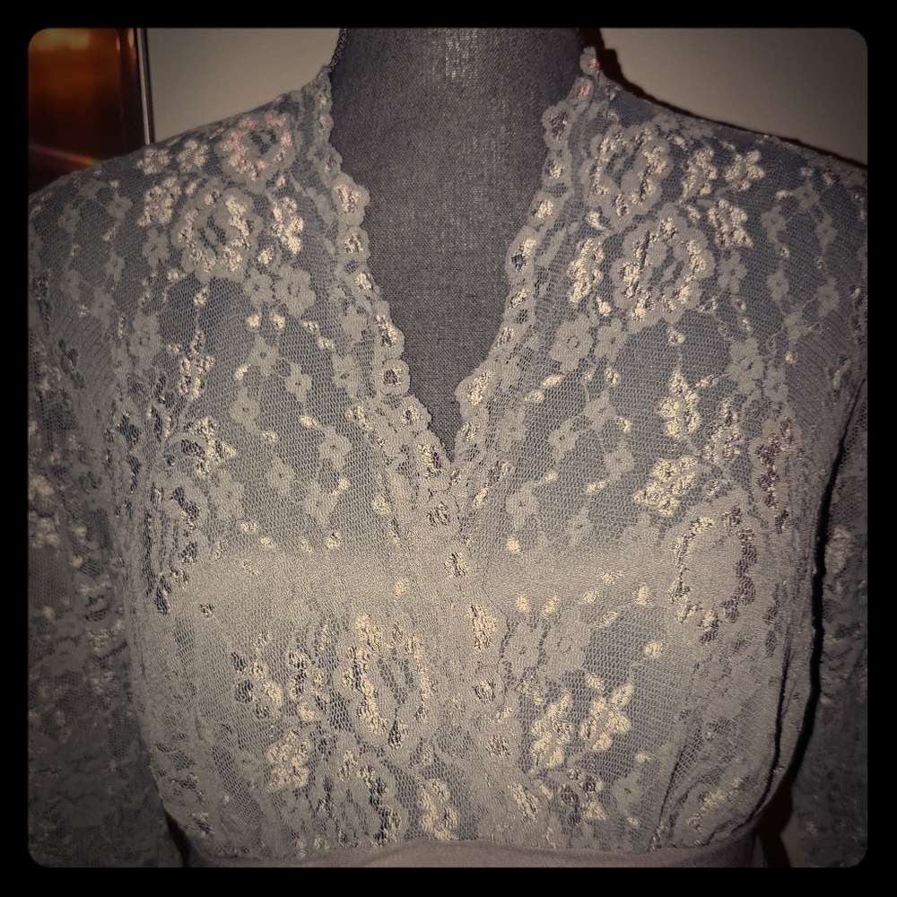 Kiyonna Evening Gown - Gray / MEASURES: 48 inches